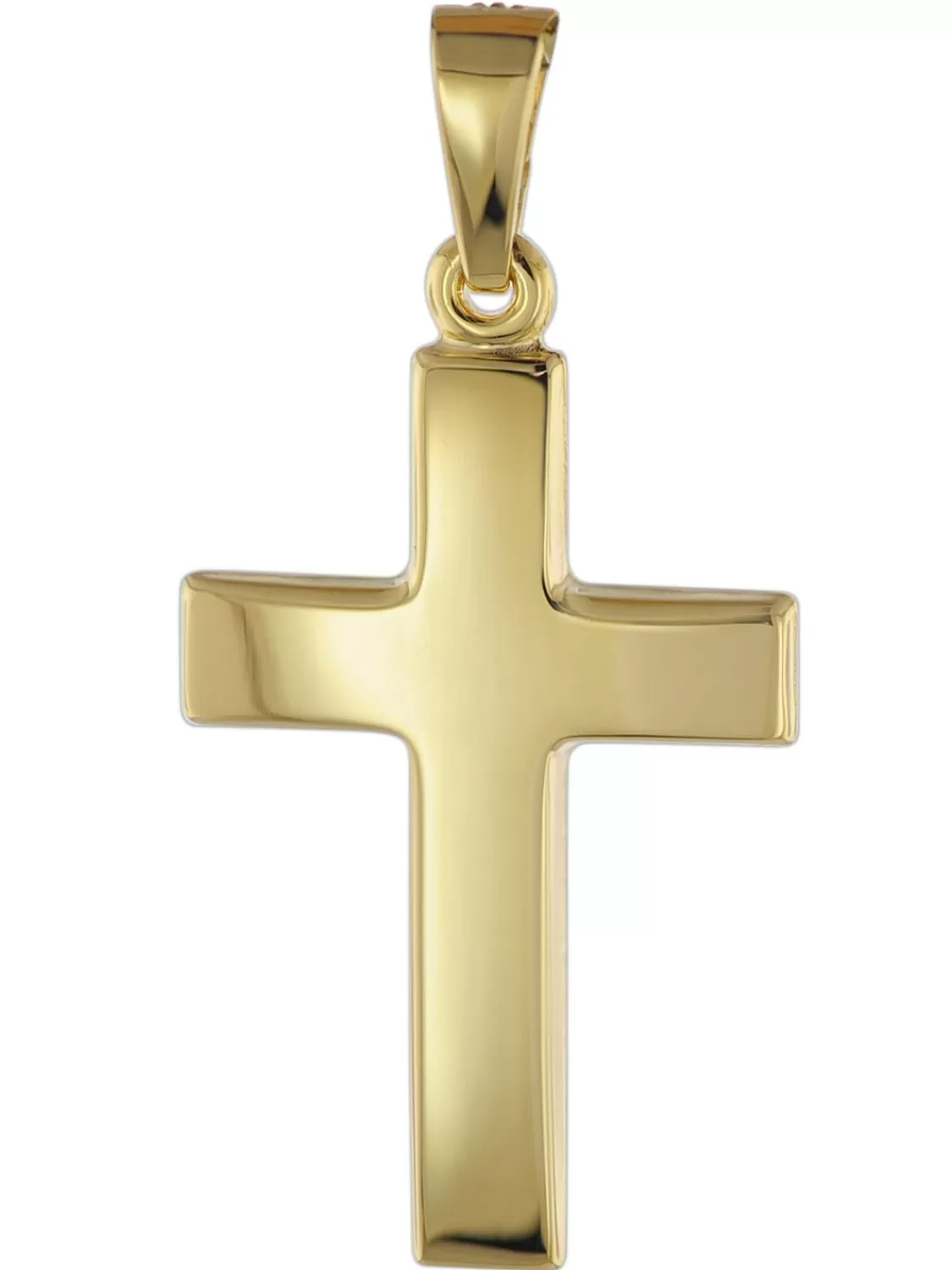 trendor Kreuz Anhanger Fur Damen Und Herren 585 Gold 21 Mm | Herrenschmuck