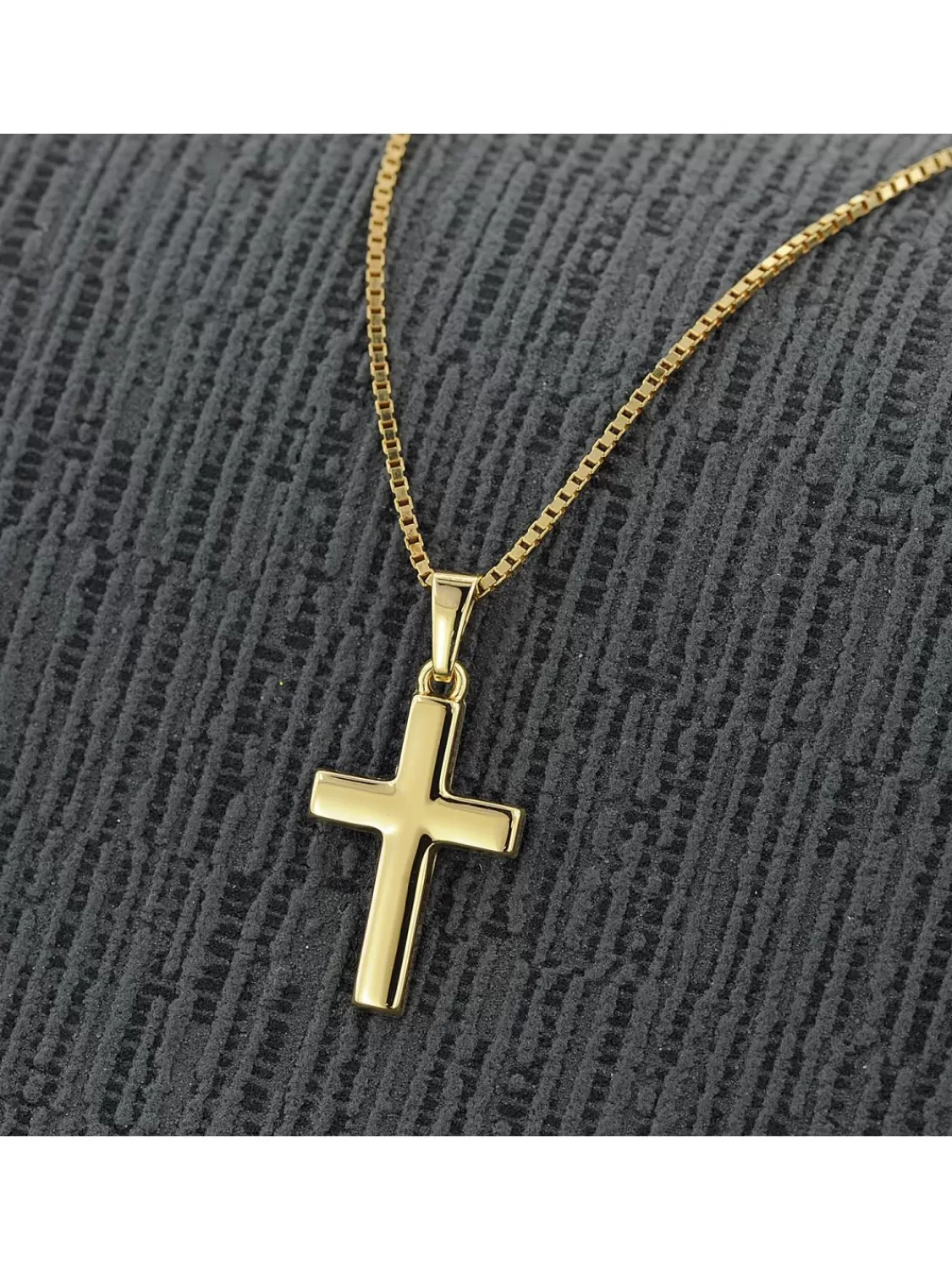 trendor Kreuz Fur Kinder 18 Mm Gold 333 / 8 K + Vergoldeter Silberkette | Kinderschmuck