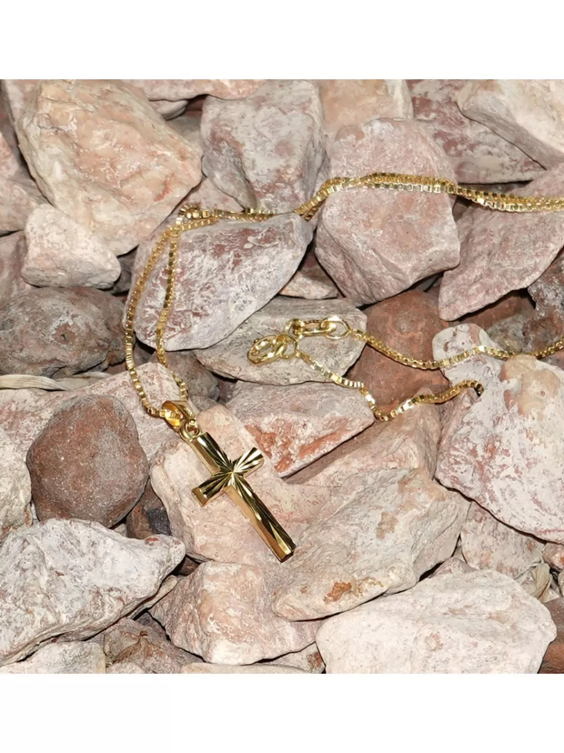 trendor Kreuz Fur Kinder Gold 333/8 Karat 18 Mm + Goldplattierte Kette | Kinderschmuck