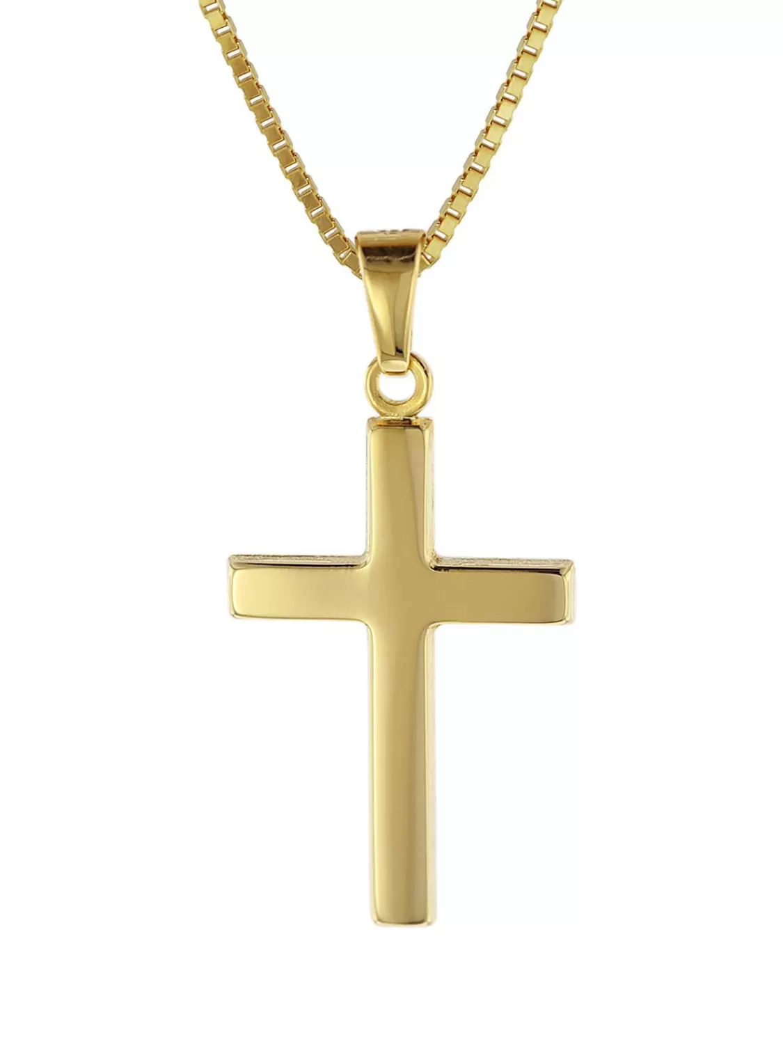 trendor Kreuz Gold 333 Mit Goldplattierter Venezianer Kette | Damenschmuck