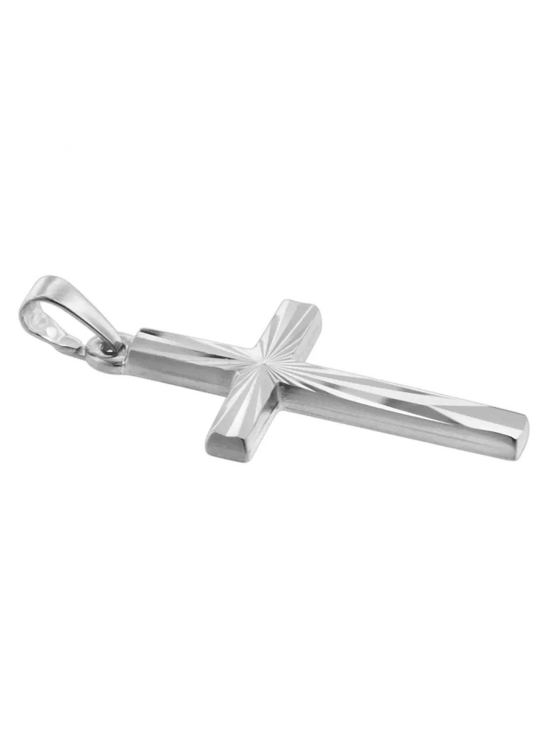 trendor Kreuz-Anhanger 22 Mm Weisgold 585 (14 Karat) | Herrenschmuck