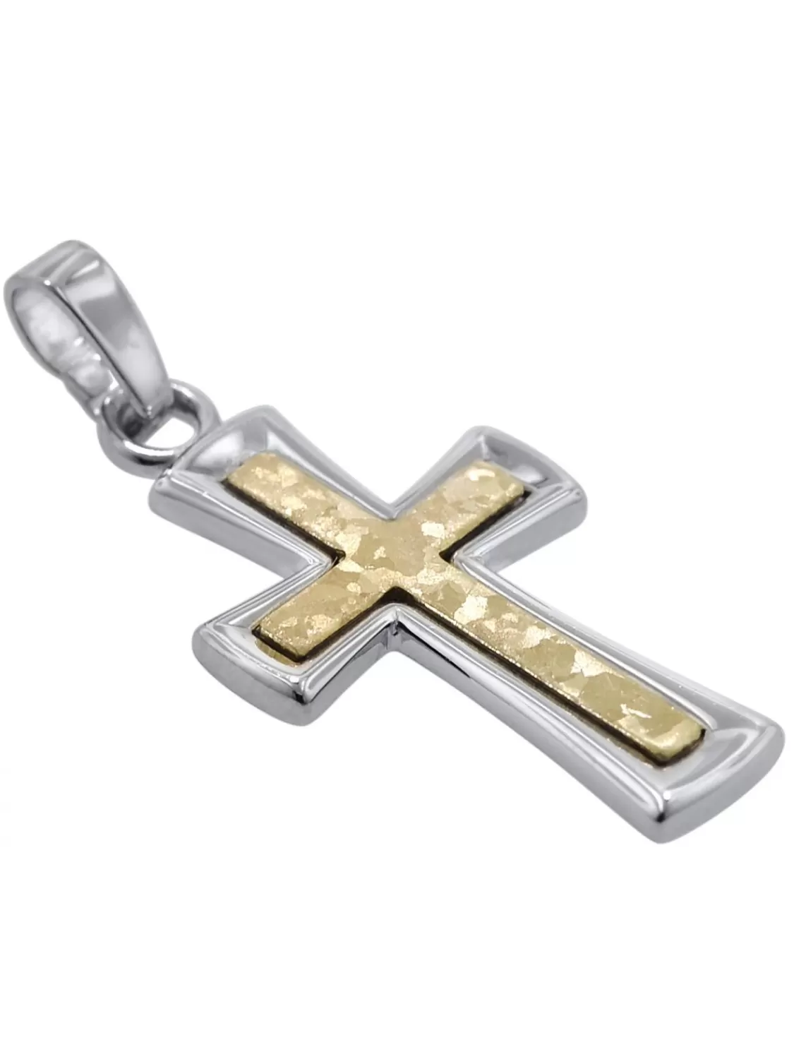 trendor Kreuz-Anhanger 585 Gold 14 Karat Bicolor | Herrenschmuck