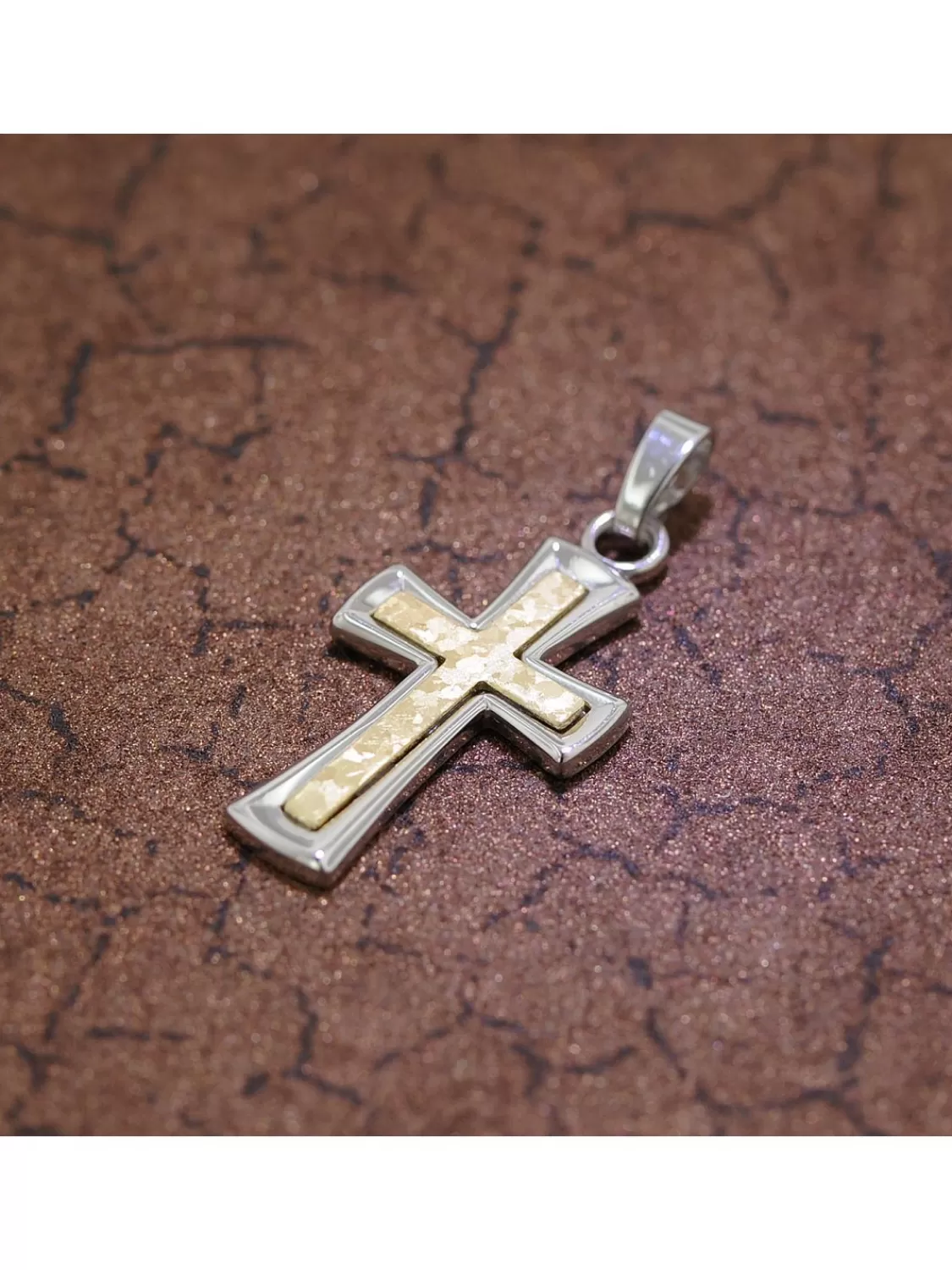trendor Kreuz-Anhanger 585 Gold 14 Karat Bicolor | Herrenschmuck