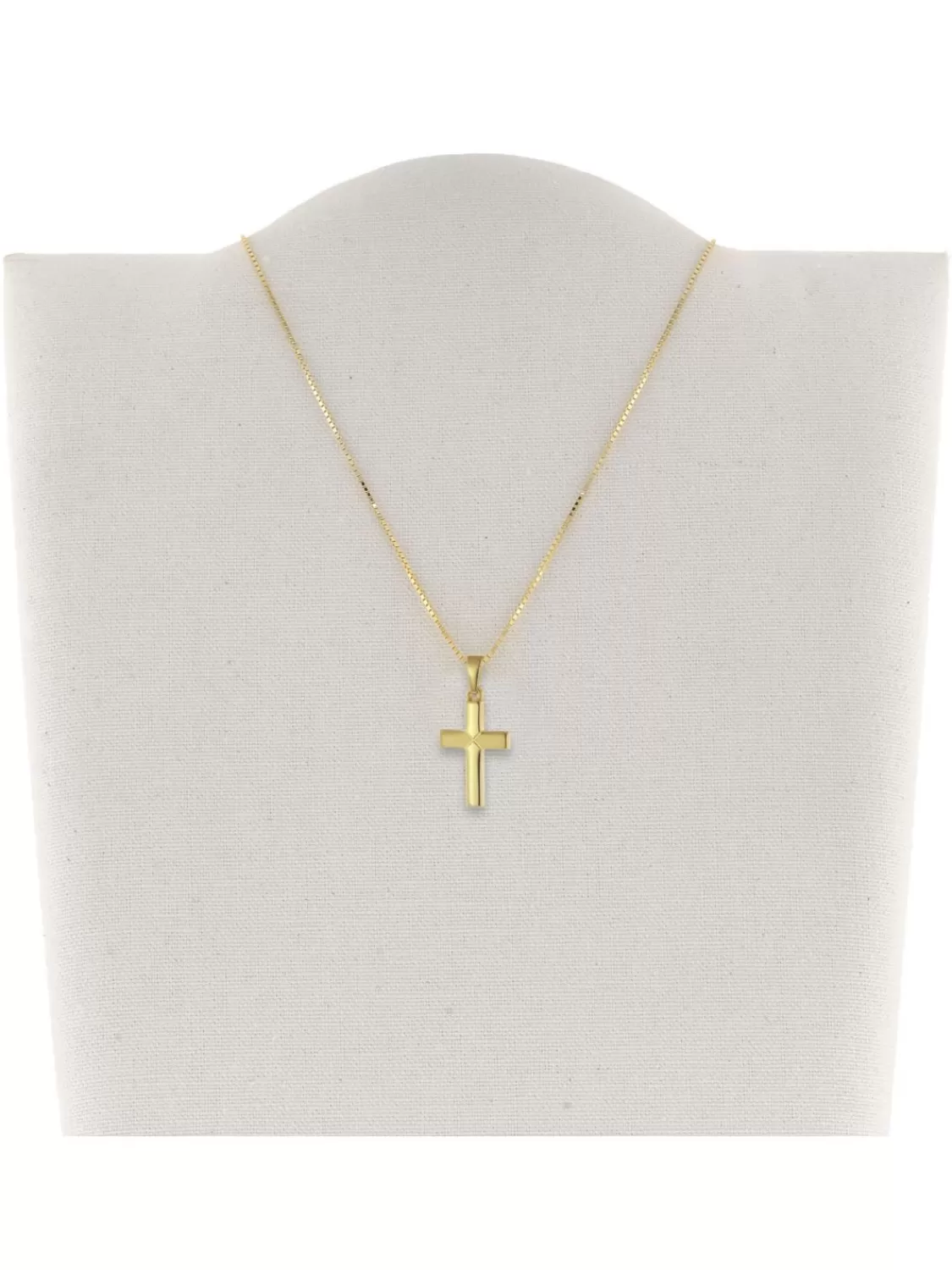 trendor Kreuz-Anhanger Fur Kinder Gold 333 Mit Goldplattierter Halskette | Kinderschmuck