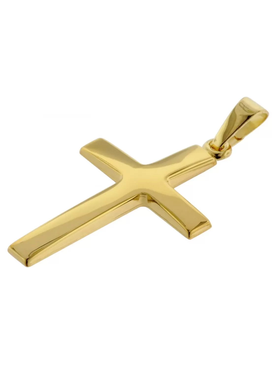 trendor Kreuz-Anhanger Gold 333 (8 Karat) + Goldplattierte Kette | Herrenschmuck