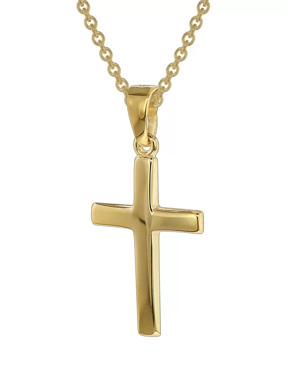 trendor Kreuz-Anhanger Gold 333 Mit Goldplattierter Silberkette | Damenschmuck