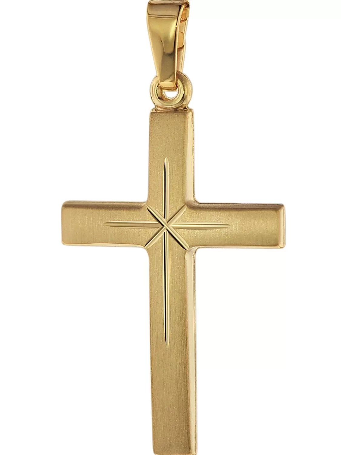 trendor Kreuz-Anhanger Gold 585 (14 Karat) 24 Mm | Herrenschmuck