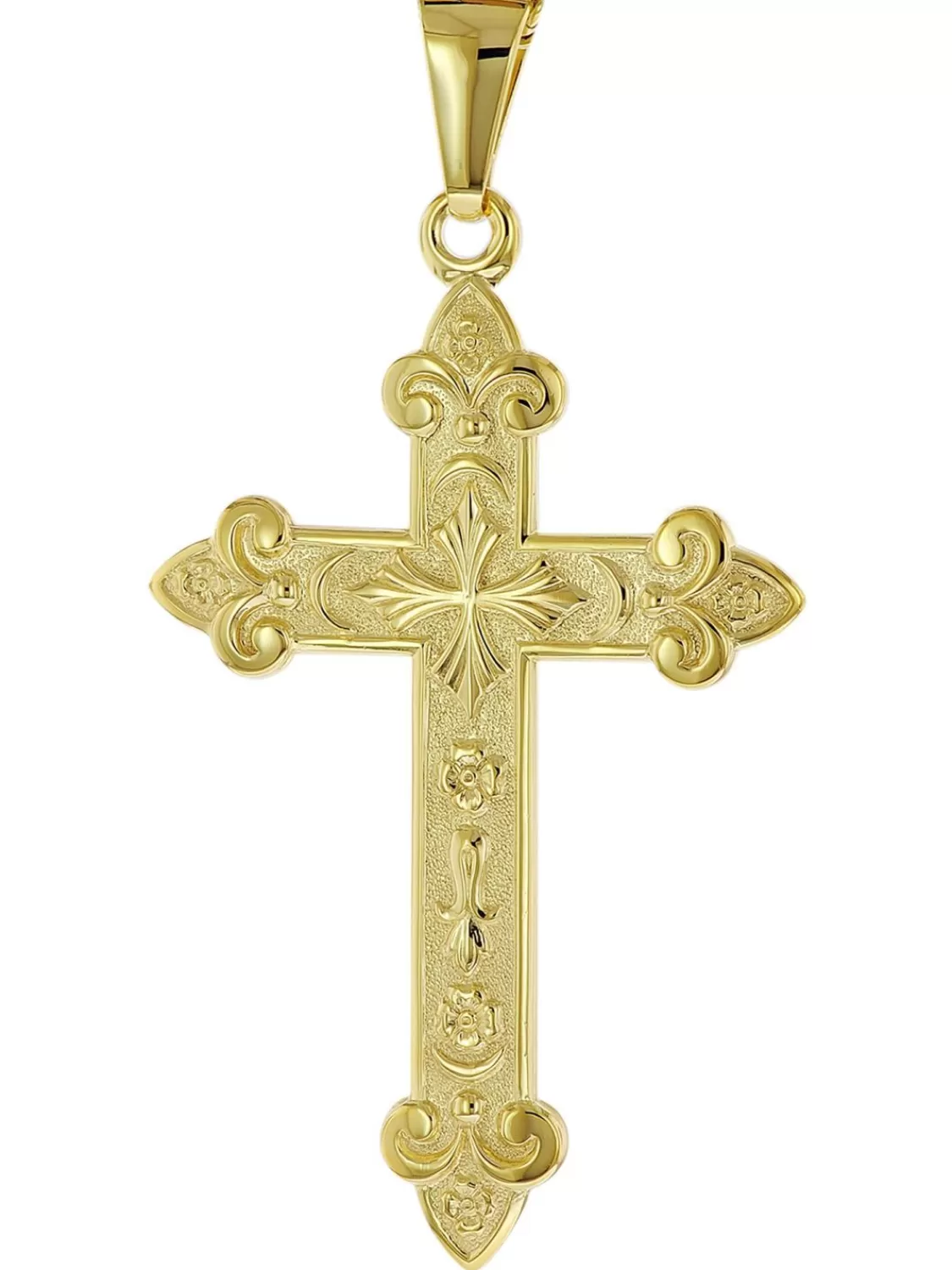 trendor Kreuz-Anhanger Gold 585 (14 Karat) 40 X 27 Mm | Herrenschmuck