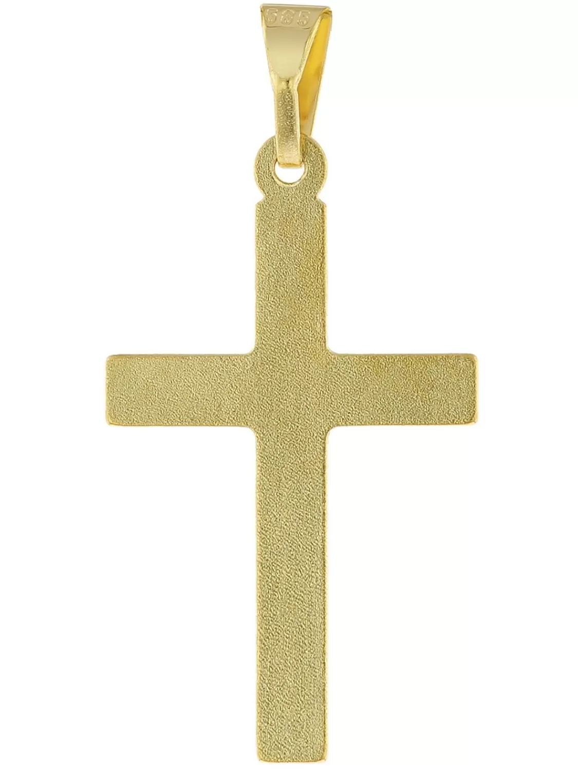 trendor Kreuz-Anhanger Gold 585 (14Kt) Mit Vergoldeter Silberkette | Damenschmuck