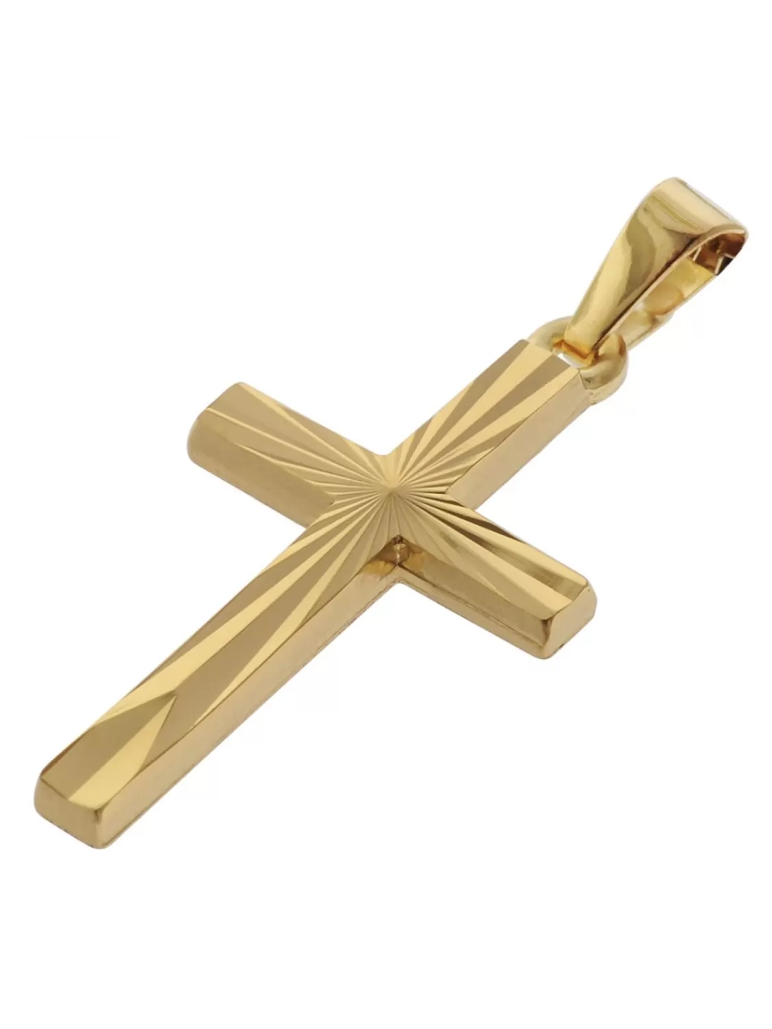 trendor Kreuz-Anhanger Gold 750 / 18K Mit Goldplattierter Kette | Herrenschmuck