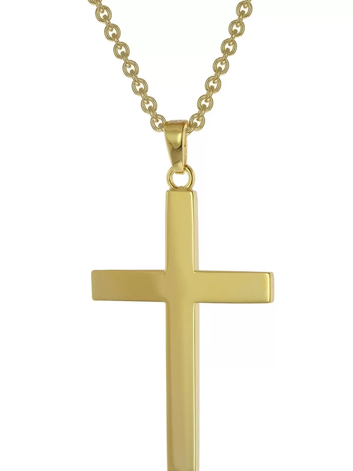 trendor Kreuz-Anhanger Herren-Halskette Gold Auf Silber 925 | Herrenschmuck