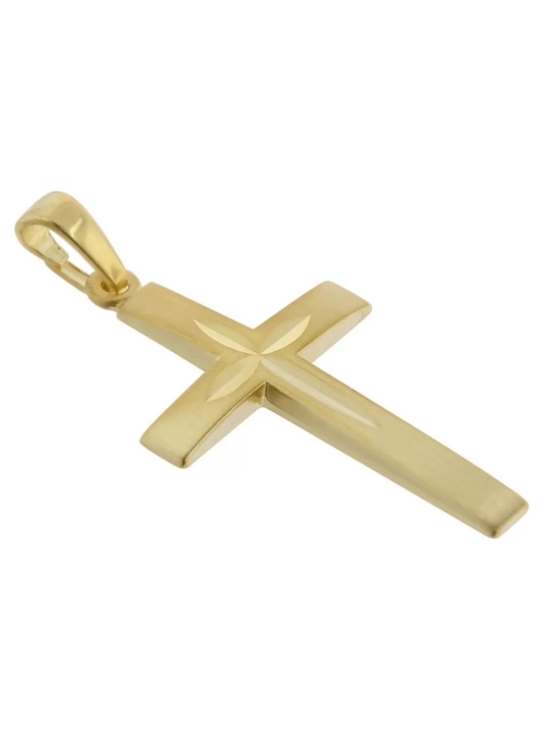 trendor Kreuz-Anhanger Mit Halskette Gold Auf Silber | Herrenschmuck