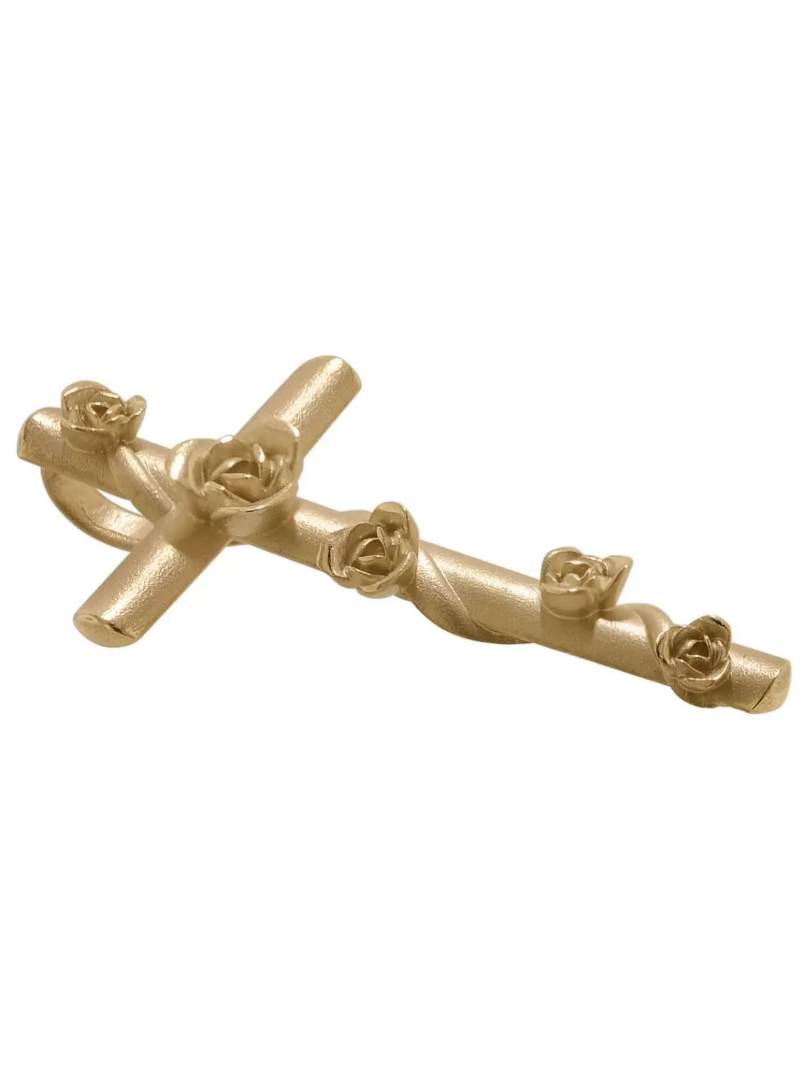 trendor Kreuz-Anhanger Rosenkreuz 333 Gold + Goldplattierte Halskette | Damenschmuck