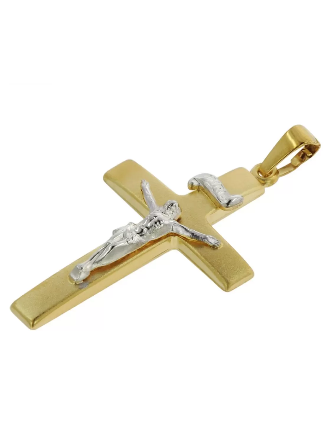 trendor Kruzifix-Anhanger Gold 333 Mit Goldplattierter Herren-Halskette | Herrenschmuck