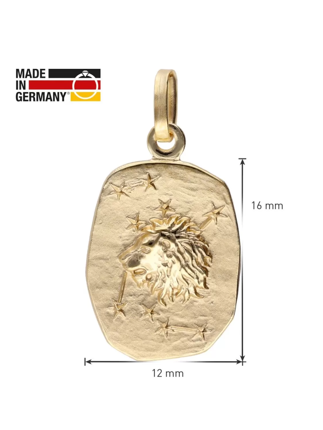 trendor Lowe Sternzeichen Gold 333 / 8K Mit Vergoldeter Silberkette | Herrenschmuck