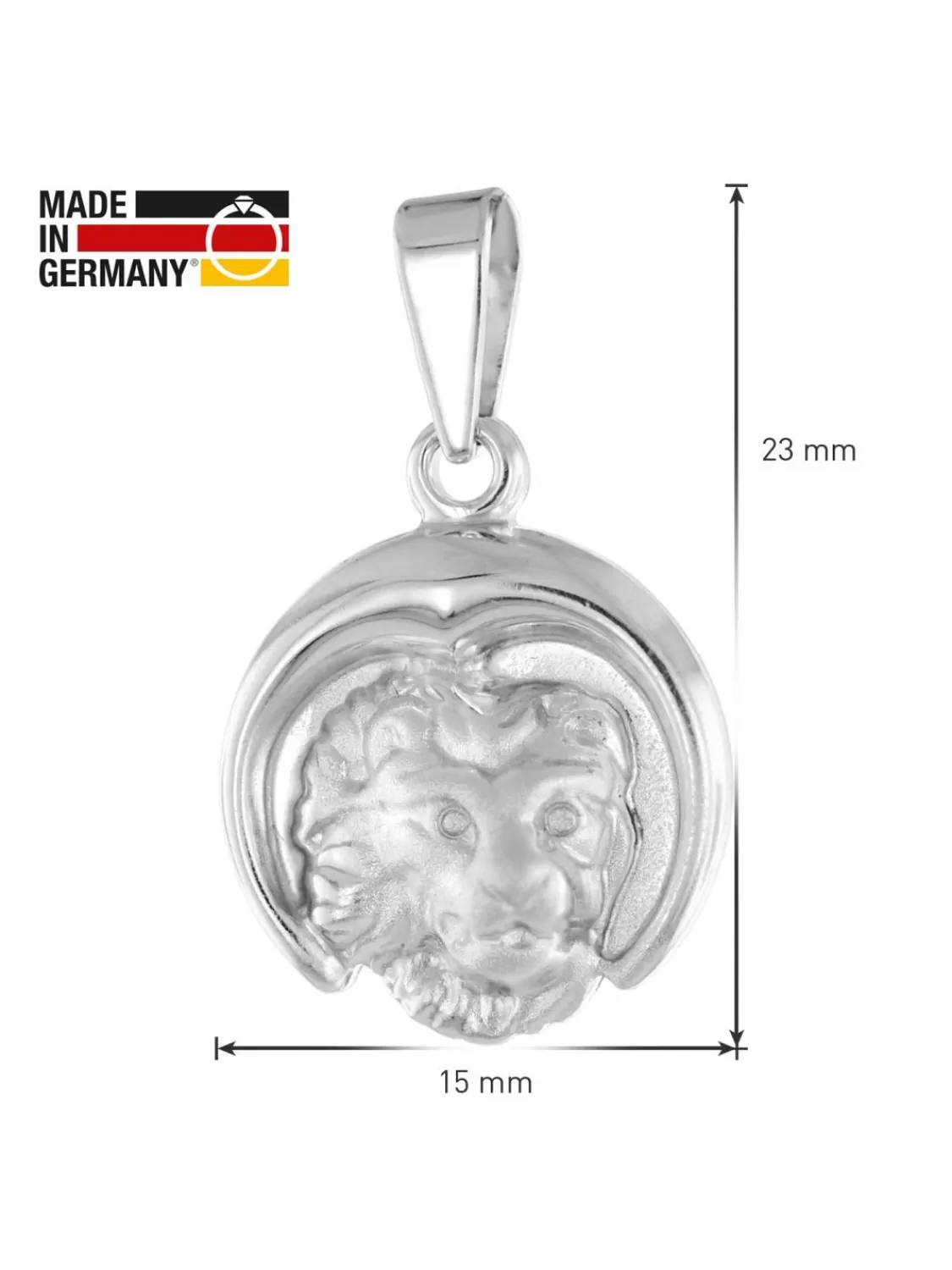 trendor Lowe Sternzeichen Mit Halskette 925 Silber O 15 Mm | Kinderschmuck