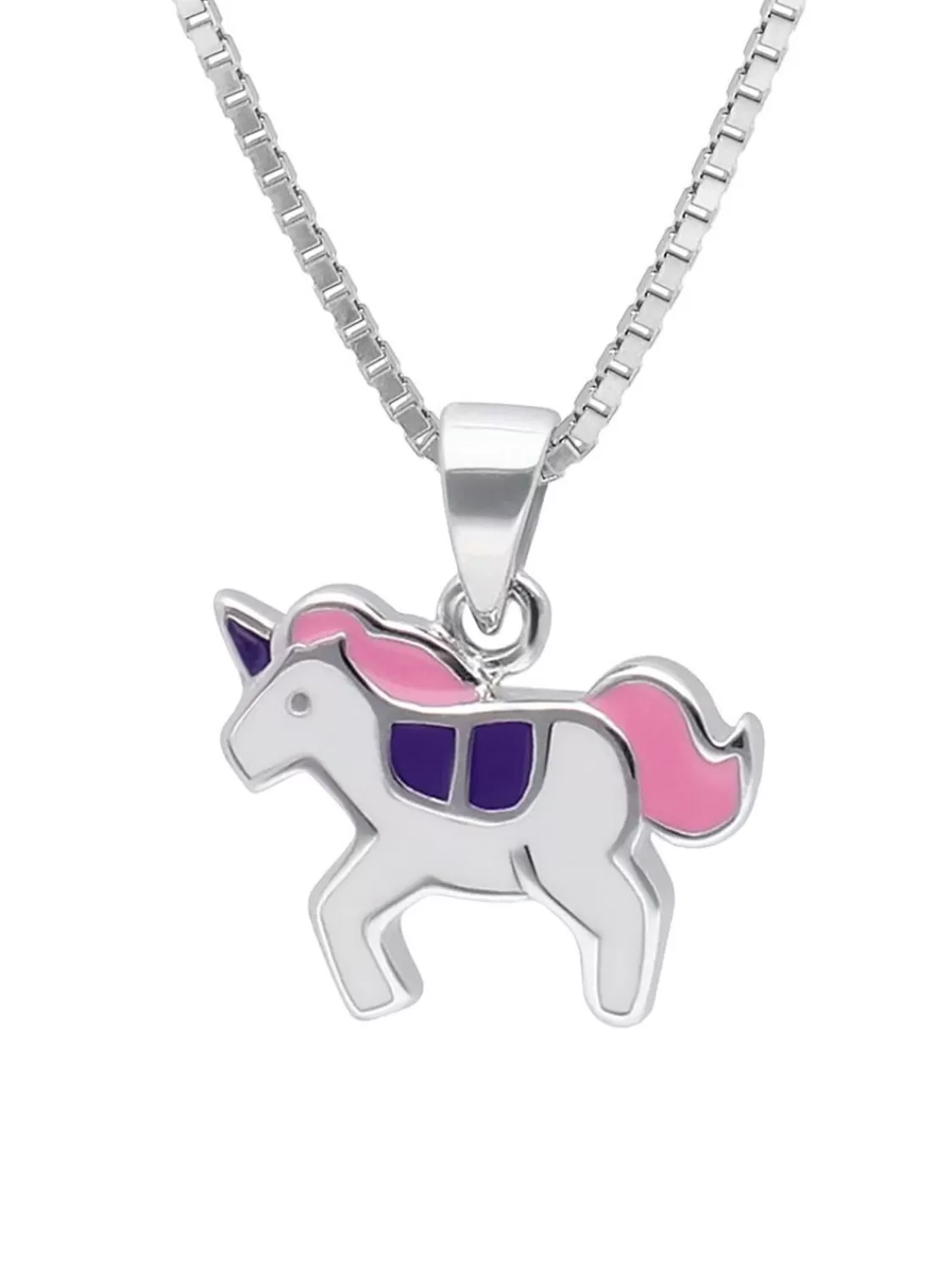 trendor Madchen-Halskette Einhorn 925 Silber Collier | Kinderschmuck