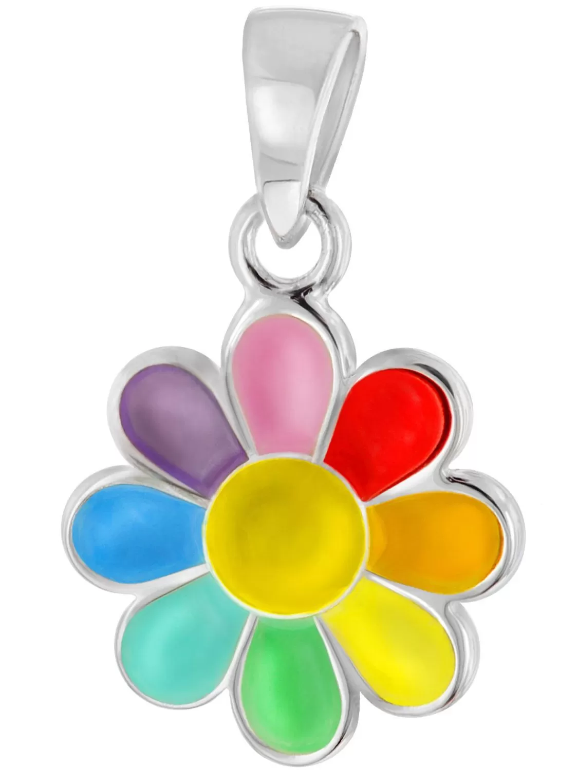 trendor Madchen-Halskette Mit Blume Silber 925 Collier | Kinderschmuck