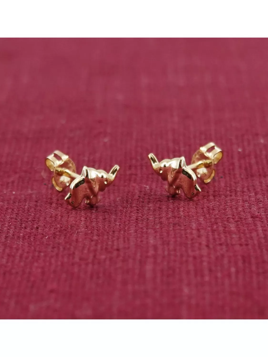 trendor Madchen-Ohrringe 333/8K Gold Ohrstecker Elefant | Kinderschmuck