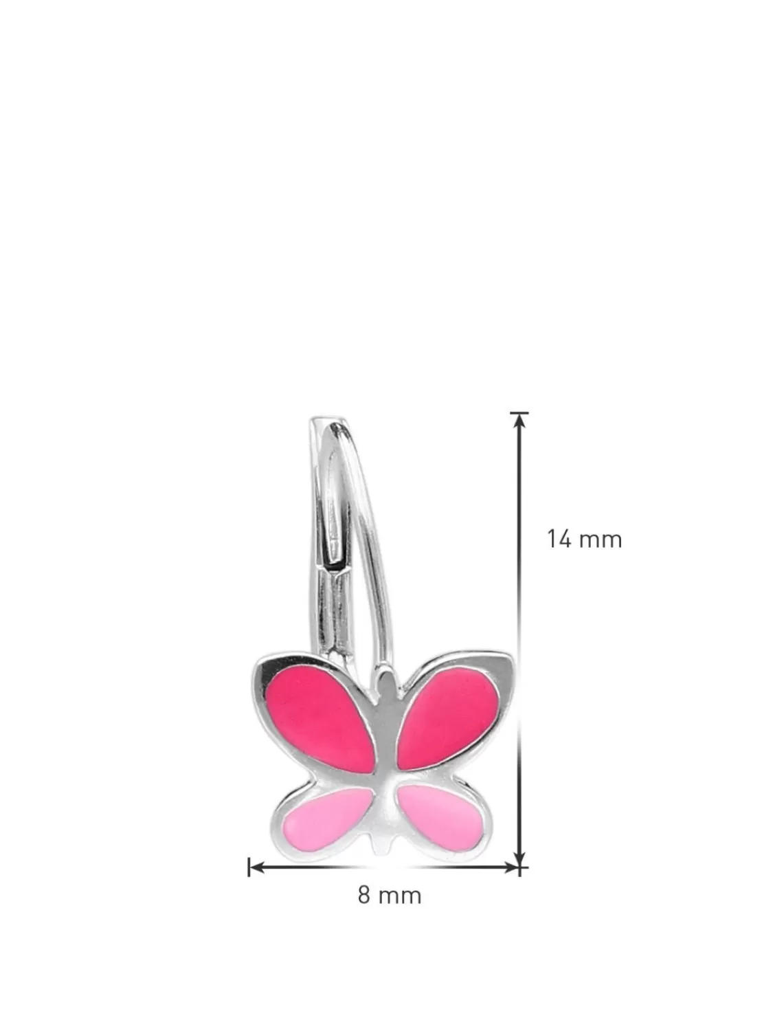 trendor Madchen-Ohrringe Silber 925 Schmetterling | Kinderschmuck