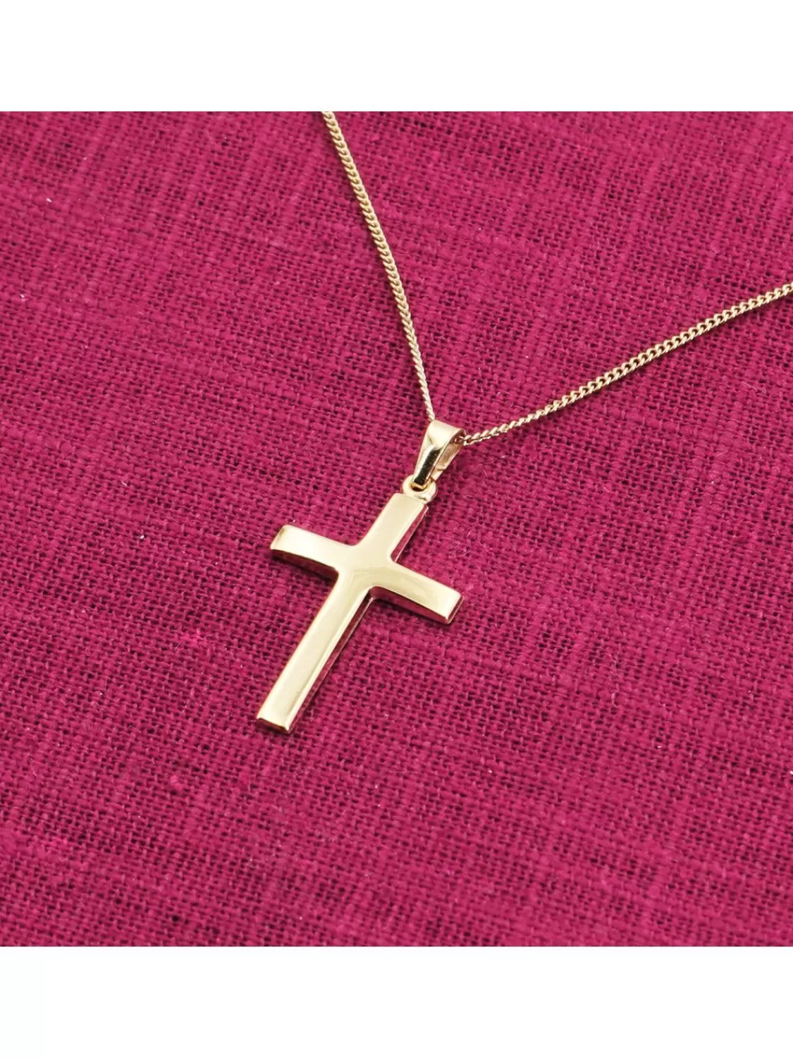 trendor Manner-Halskette Mit Kreuz Gold 333/8K Kreuz-Anhanger 31 Mm | Herrenschmuck