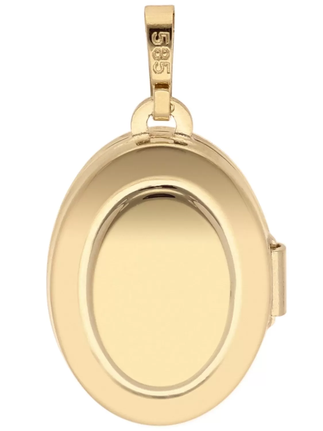 trendor Medaillon Gold 585/14K Mit Vergoldeter Silberkette | Damenschmuck