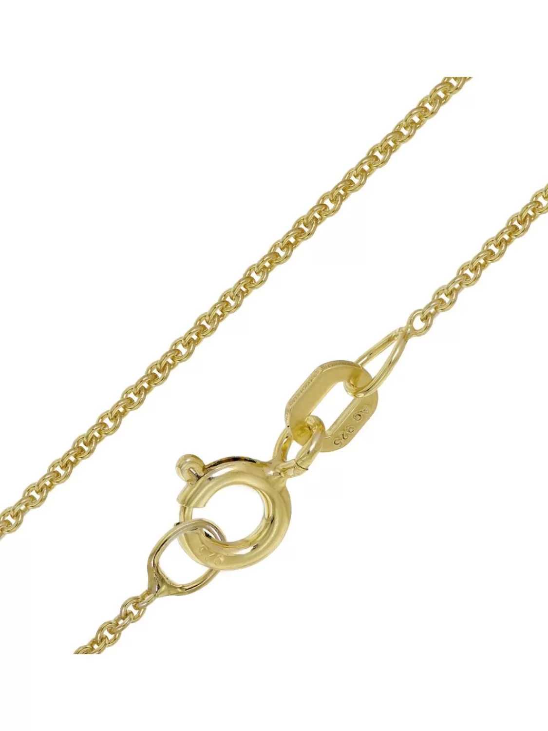 trendor Medaillon Mit Diamant Gold 585/14K An Vergoldeter Silberkette | Damenschmuck