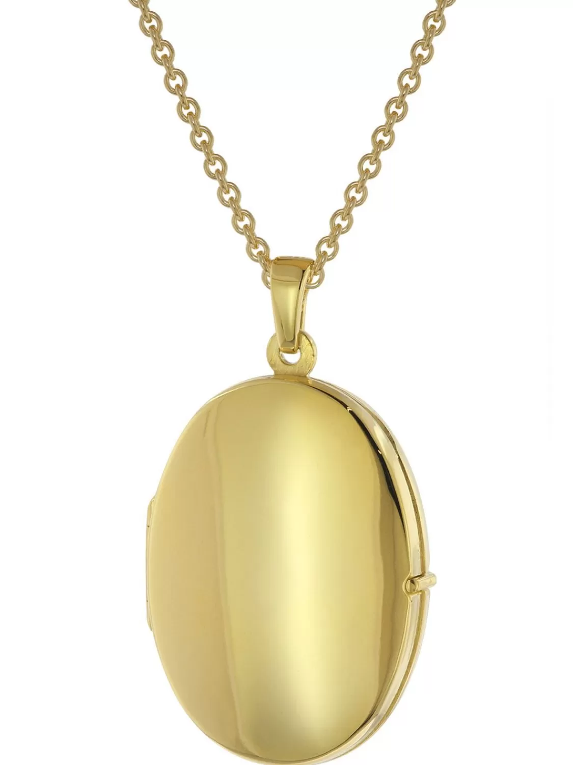 trendor Medaillon Mit Halskette Fur Damen Gold Auf Silber 925 | Damenschmuck