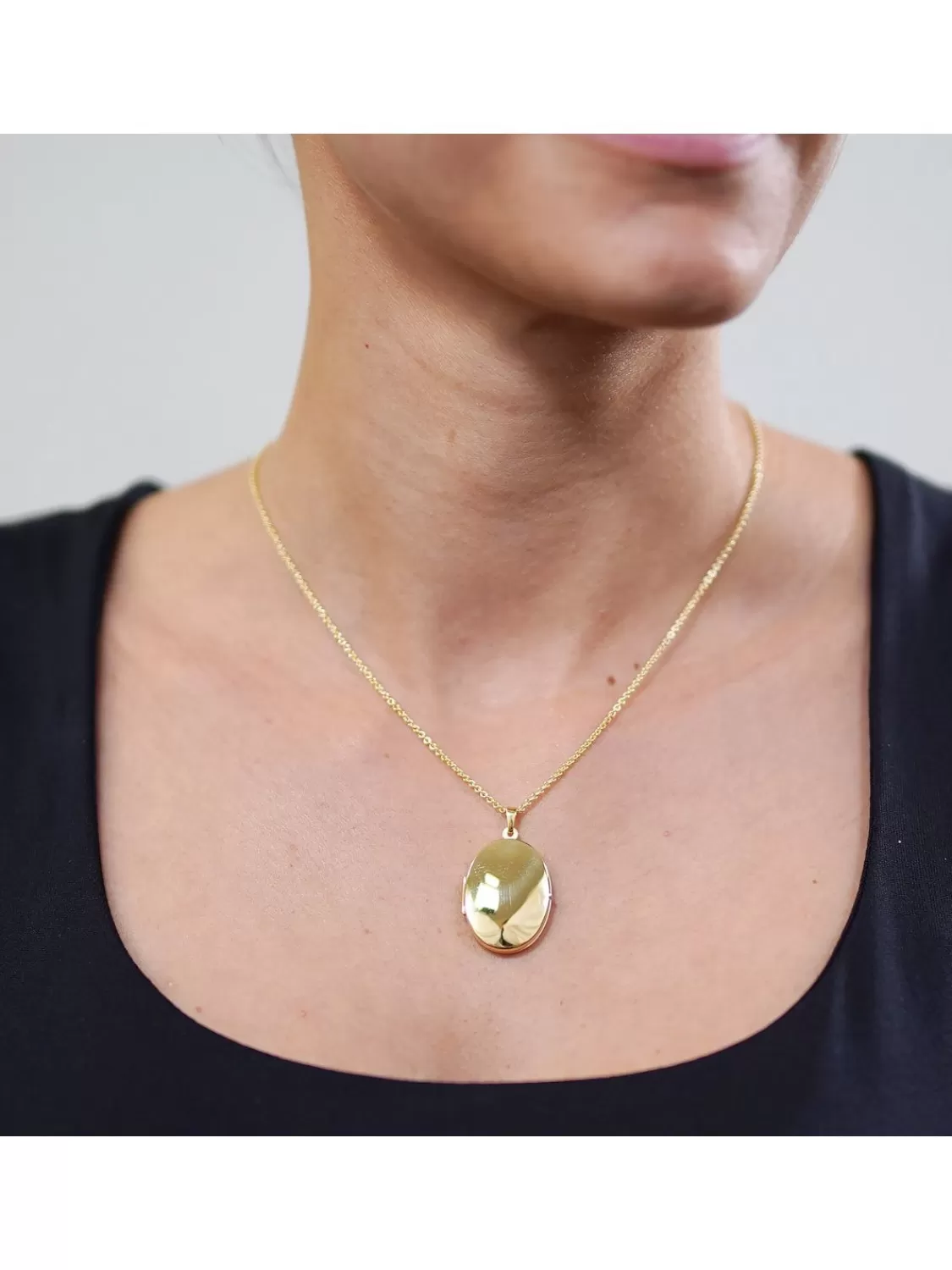 trendor Medaillon Mit Halskette Fur Damen Gold Auf Silber 925 | Damenschmuck