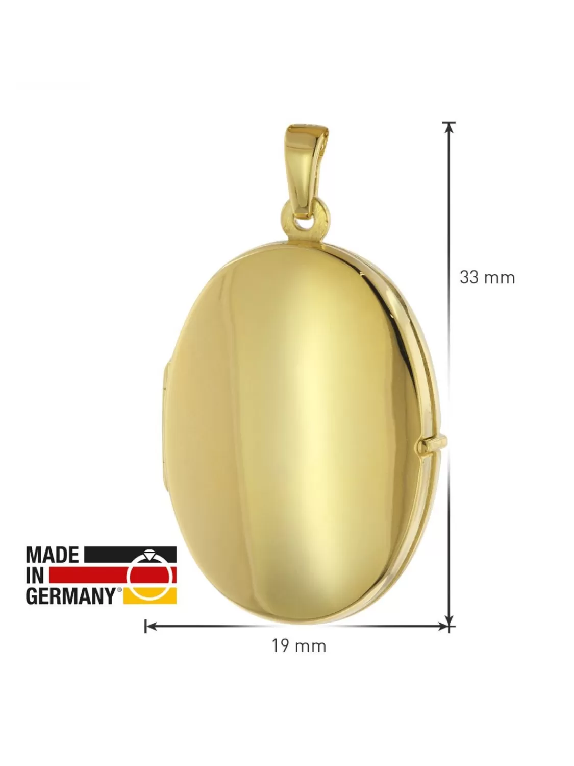 trendor Medaillon Mit Halskette Fur Damen Gold Auf Silber 925 | Damenschmuck