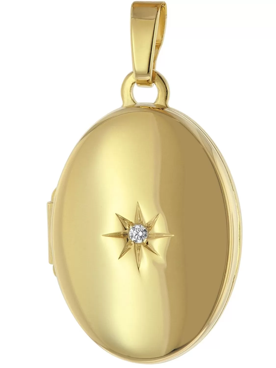 trendor Medaillon-Anhanger Oval 333 Gold 8 Karat | Damenschmuck