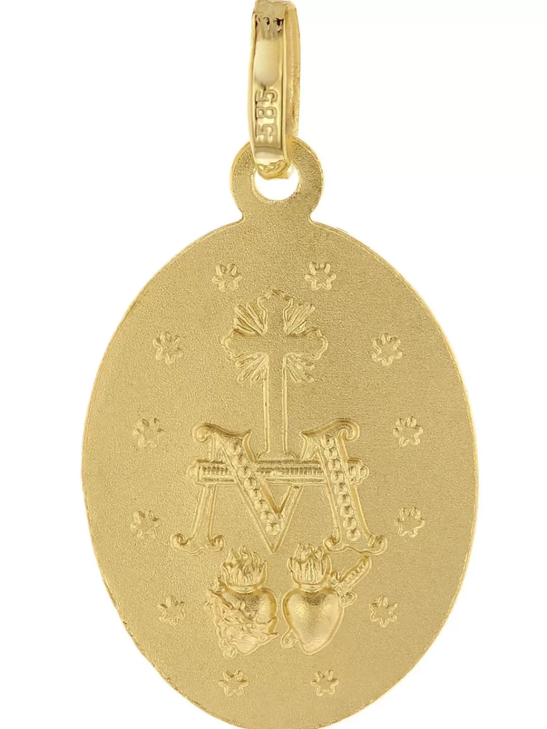 trendor Milagrosa Anhanger Gold 585 Madonna + Vergoldete Silberkette | Damenschmuck