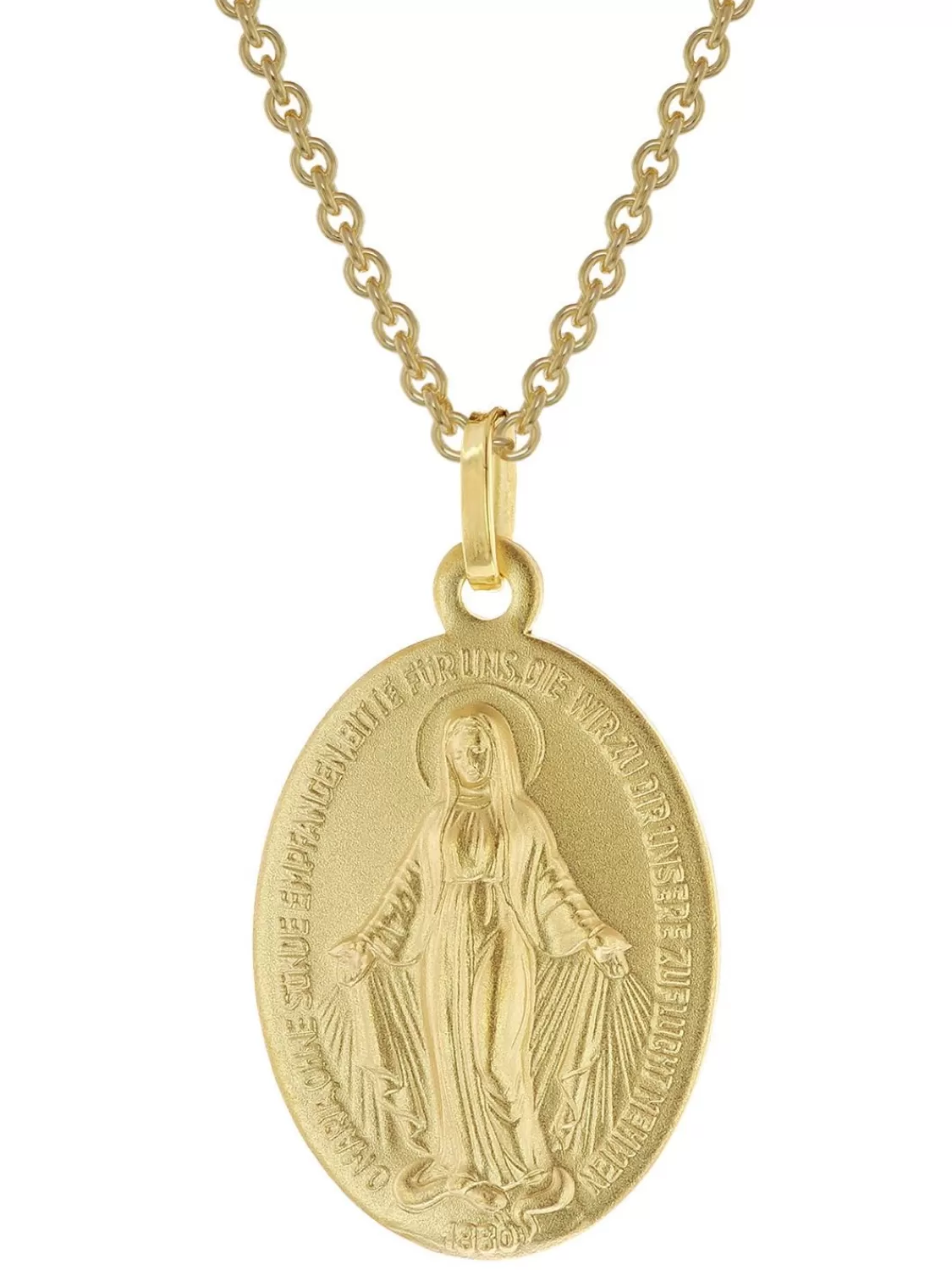 trendor Milagrosa Gold 333/8K Madonna Mit Vergoldeter Silberkette | Damenschmuck