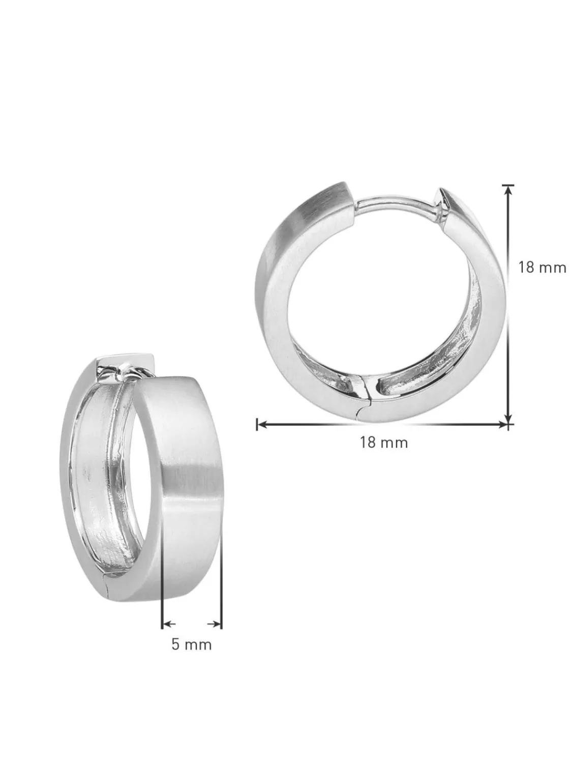 trendor Ohrringe Fur Damen Und Herren 925 Silber Creolen O 18 Mm | Herrenschmuck