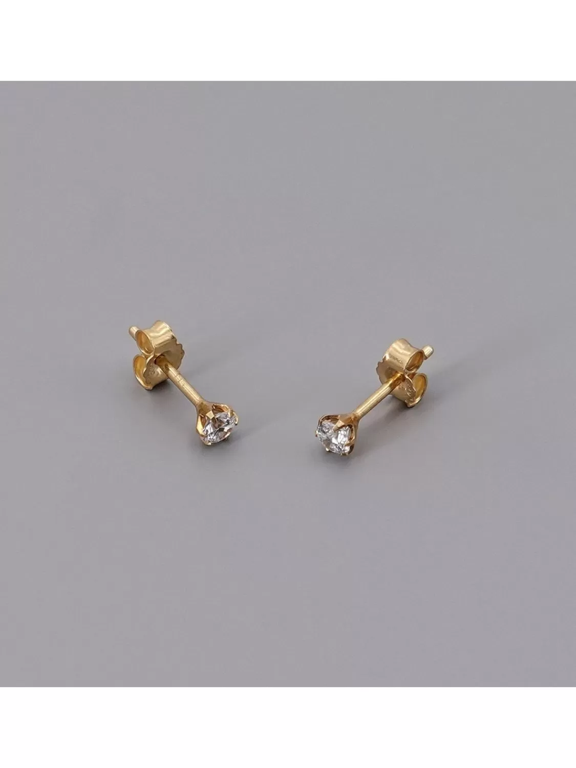 trendor Ohrringe Fur Damen Und Herren Gold 333 (8 Kt) Zirkonia 3 Mm | Herrenschmuck
