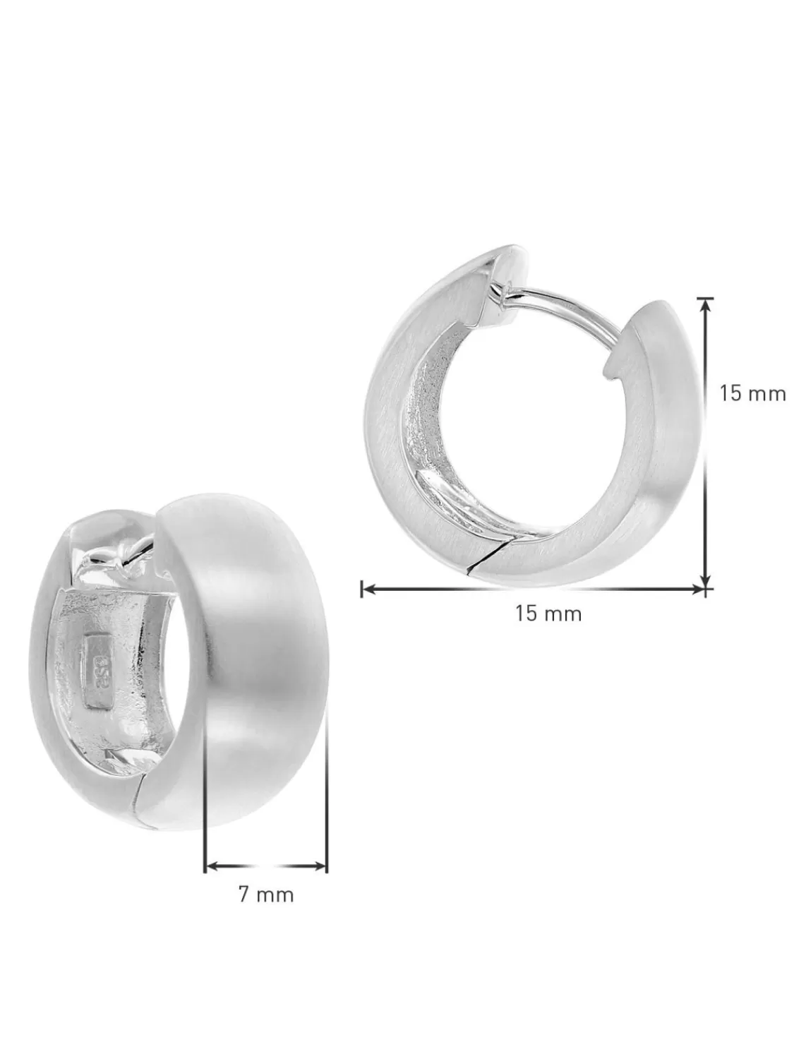 trendor Ohrringe Fur Damen Und Herren Silber 925 Creolen O 15 Mm | Herrenschmuck