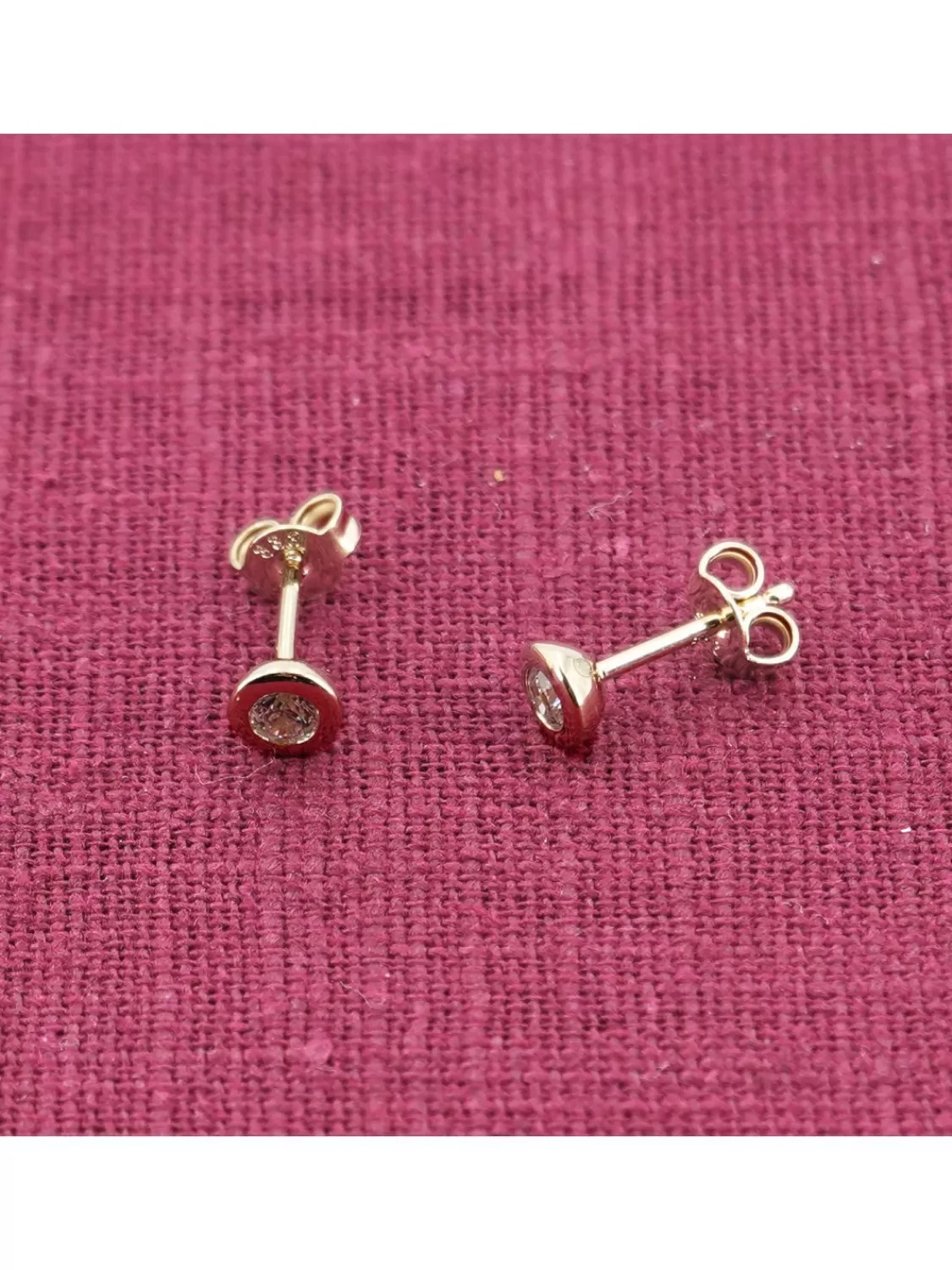 trendor Ohrringe Gold 333/8K Zirkonia Ohrstecker O 5 Mm | Herrenschmuck