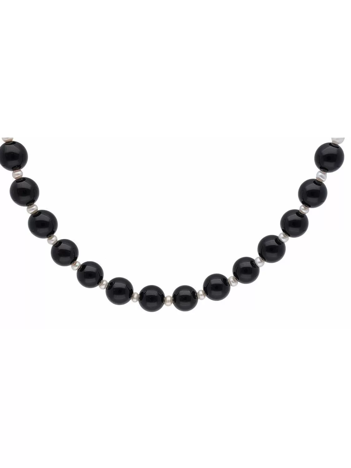 trendor Perlenkette Fur Manner Mit Onyx- Und Suswasserperlen 50 Cm | Herrenschmuck