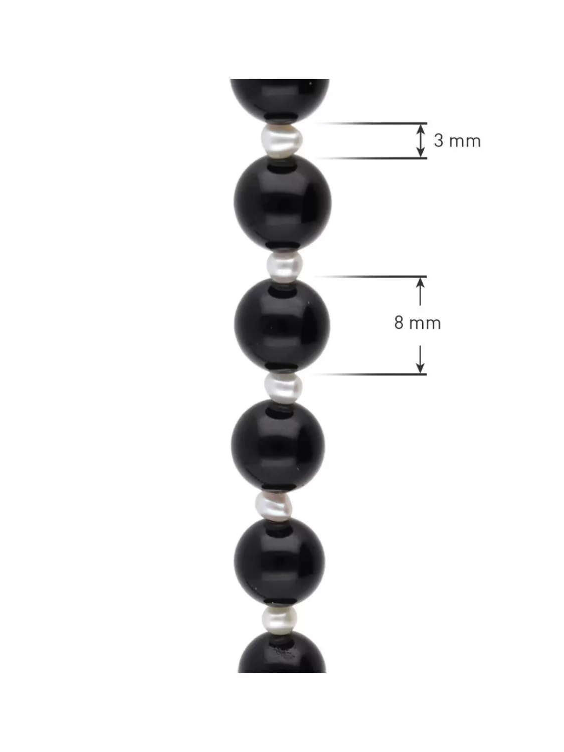trendor Perlenkette Fur Manner Mit Onyx- Und Suswasserperlen 50 Cm | Herrenschmuck