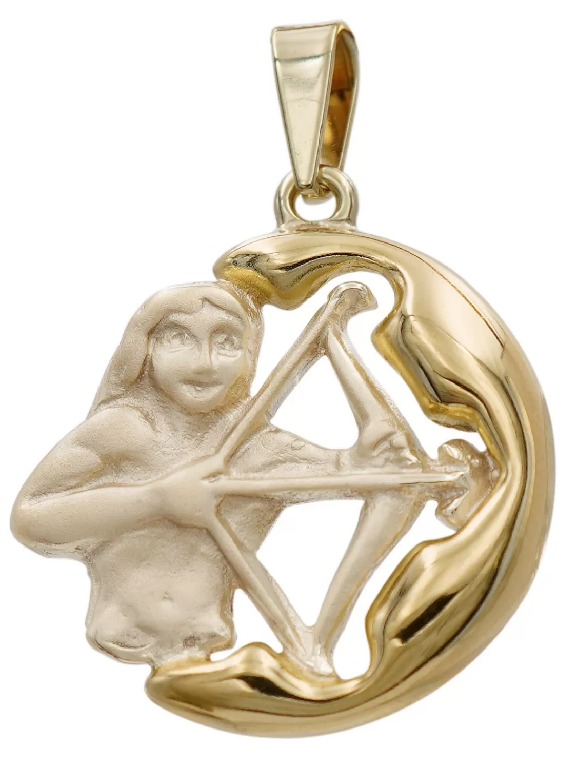trendor Schutze Sternzeichen Anhanger Gold 333 (8 Karat) O 21 Mm | Herrenschmuck