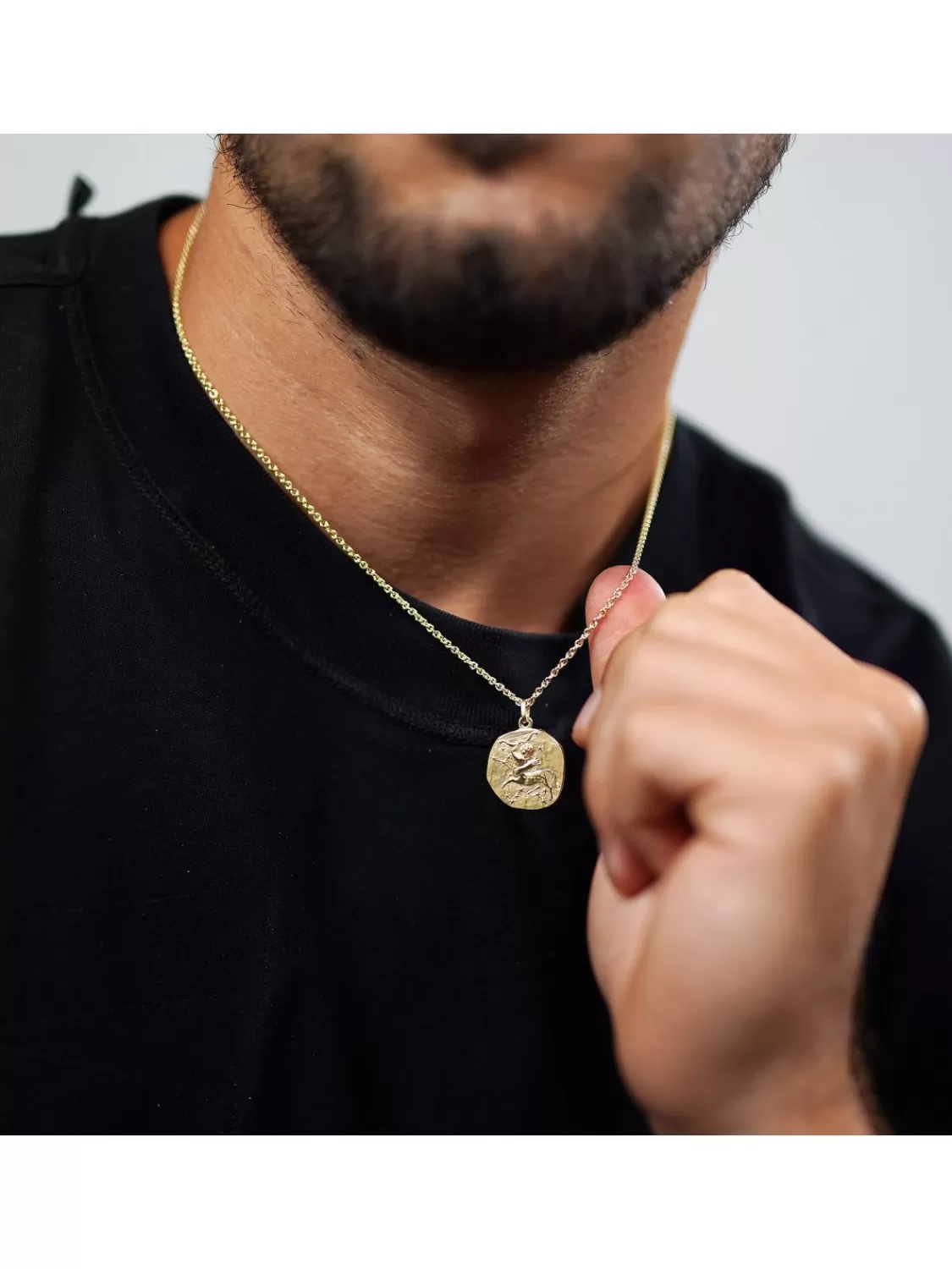 trendor Schutze Sternzeichen O 20 Mm Herrenkette Gold Auf Silber | Herrenschmuck