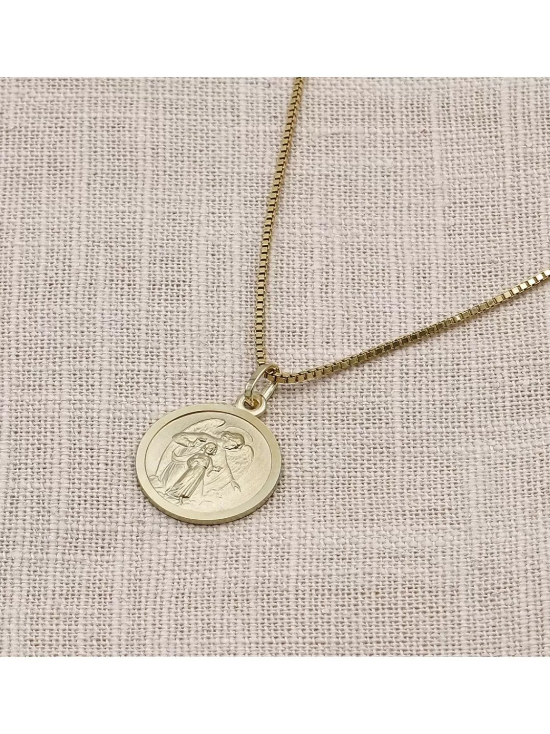 trendor Schutzengel Anhanger O 16 Mm Gold 333 An Goldplattierter Kette | Herrenschmuck