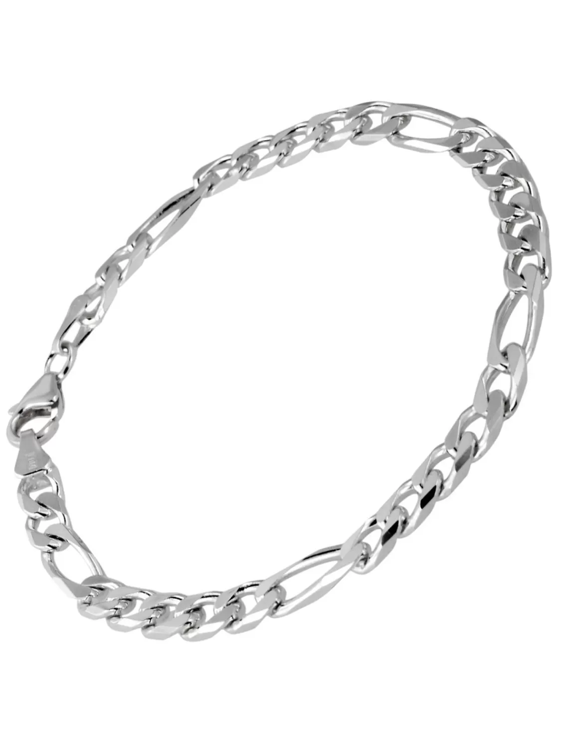 trendor Silber Herren Armband Figaro Breite 5,3 Mm | Herrenschmuck