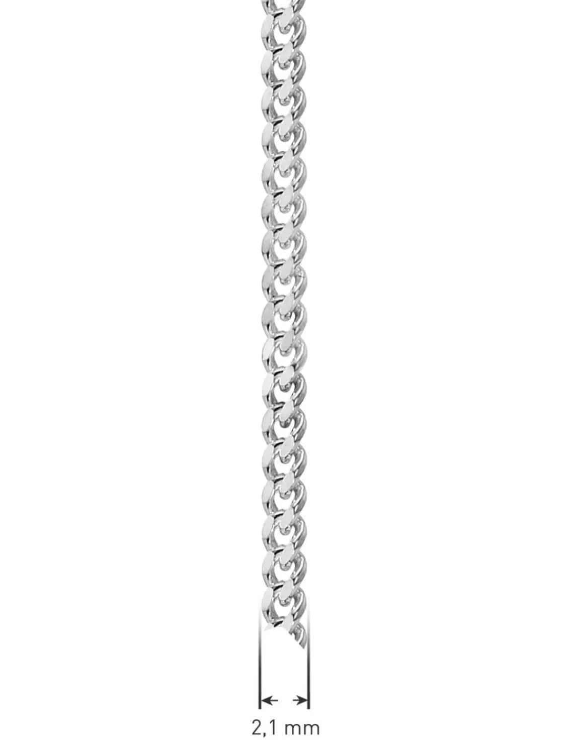 trendor Silberkette Fur Anhanger 925 Silber Rhodiniert Panzer 2,1 Mm | Herrenschmuck