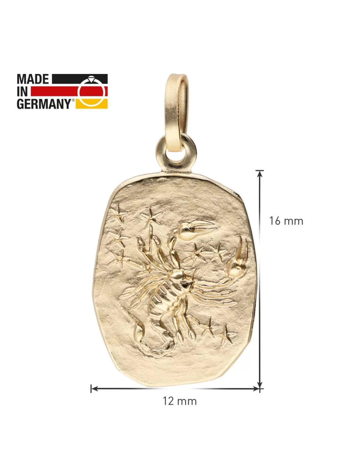 trendor Skorpion Sternzeichen Gold 333 Mit Vergoldeter Silberkette | Herrenschmuck