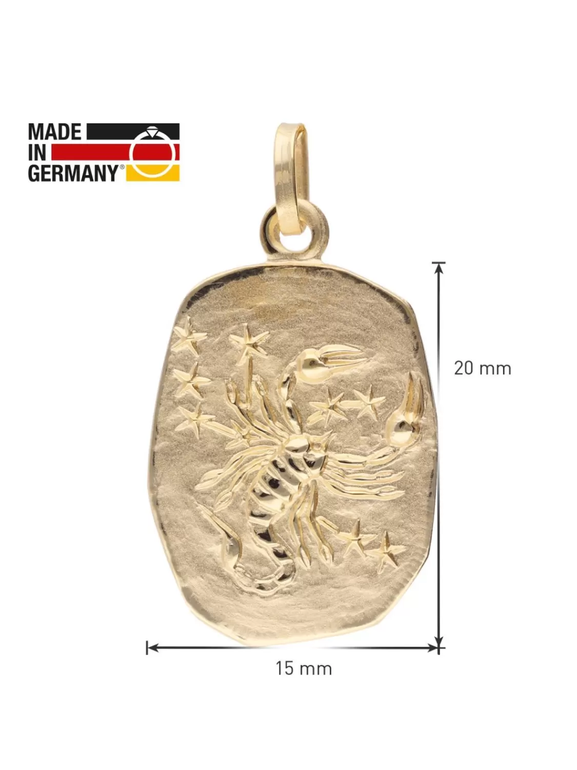 trendor Skorpion Sternzeichen Gold 333 Mit Vergoldeter Silberkette | Herrenschmuck