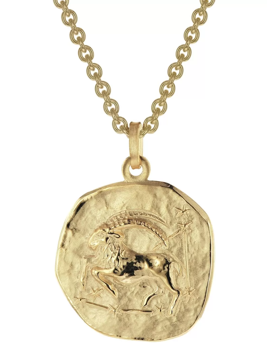 trendor Steinbock Sternzeichen O 20 Mm Herrenkette Gold Auf Silber | Herrenschmuck