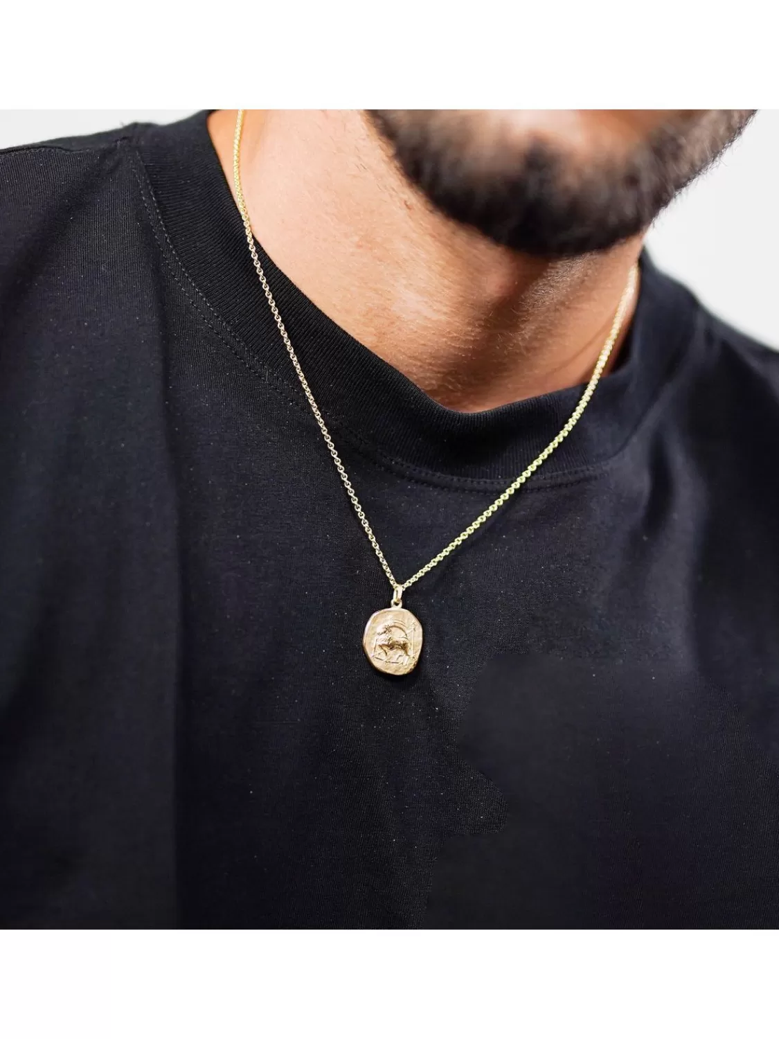 trendor Steinbock Sternzeichen O 20 Mm Herrenkette Gold Auf Silber | Herrenschmuck