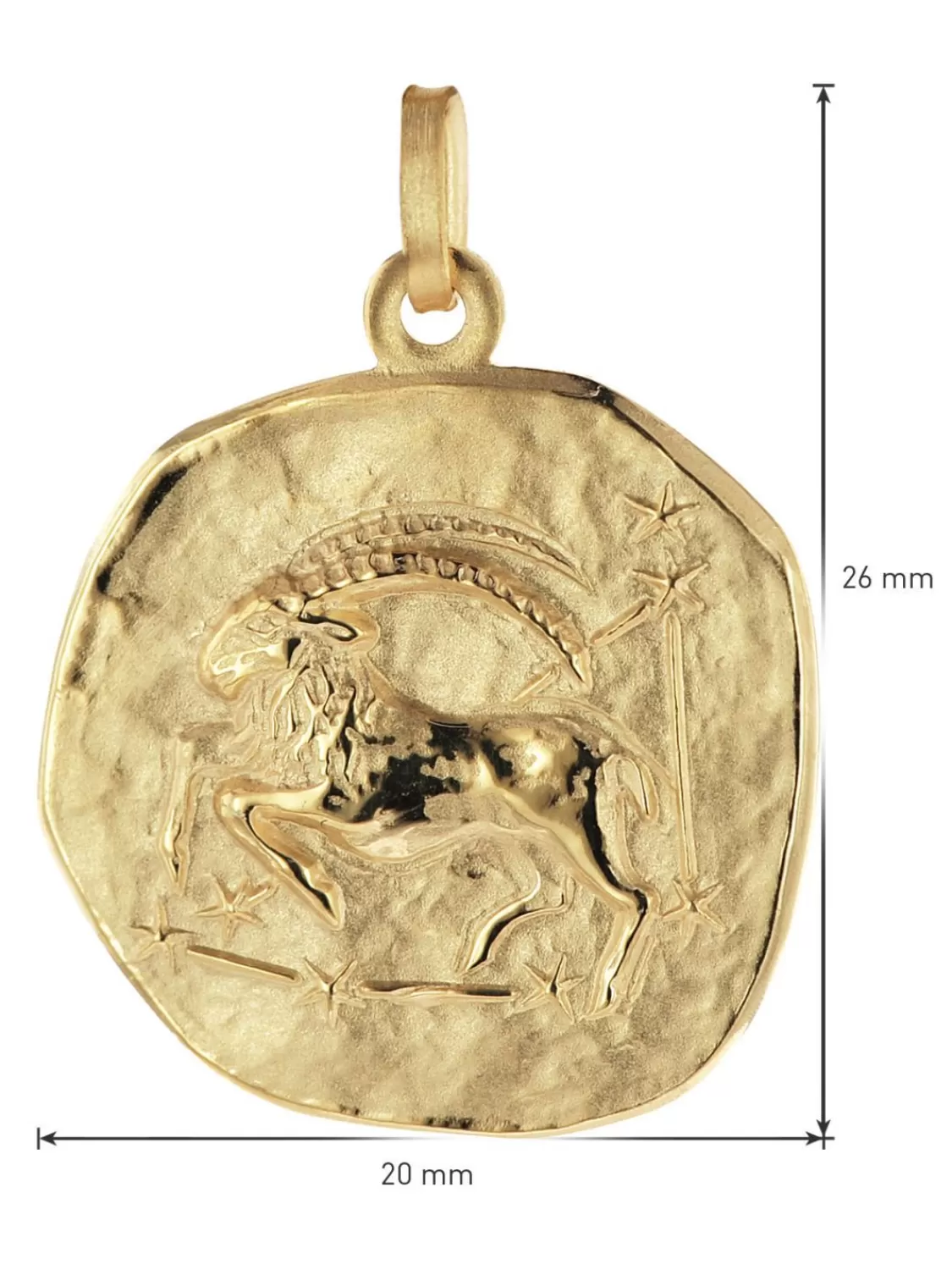 trendor Steinbock Sternzeichen O 20 Mm Herrenkette Gold Auf Silber | Herrenschmuck