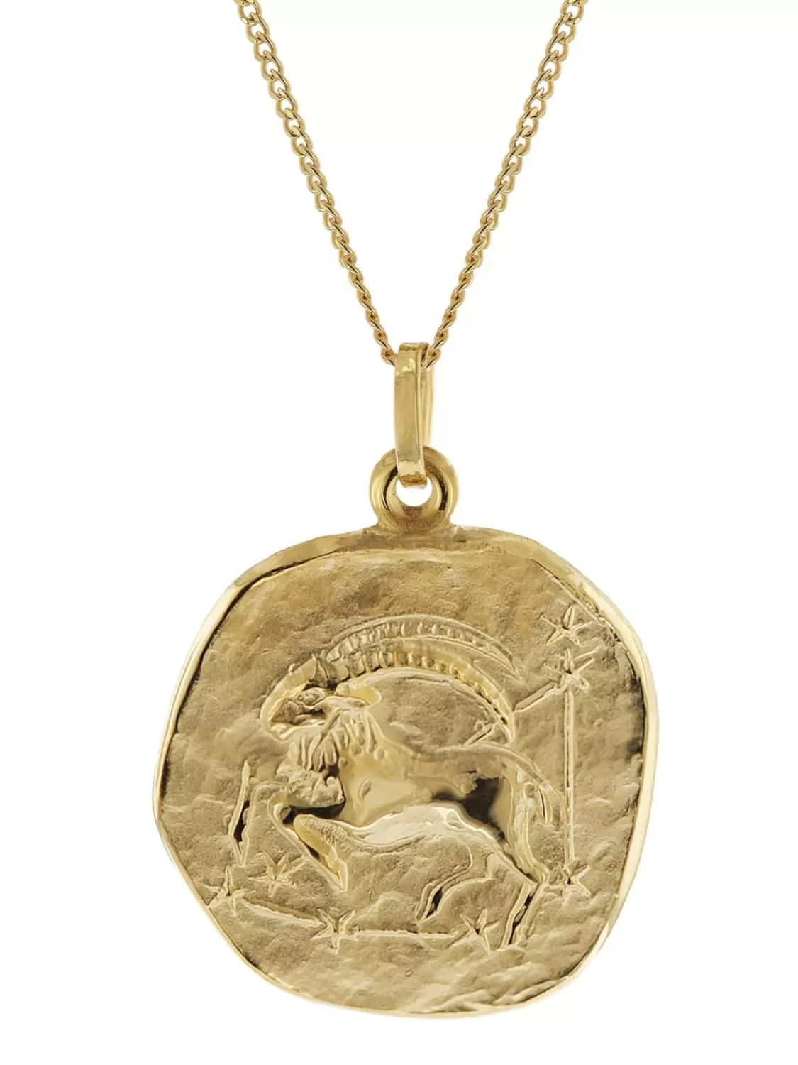 trendor Steinbock Sternzeichen O 20 Mm Mit 333/8K Herren-Goldkette | Herrenschmuck